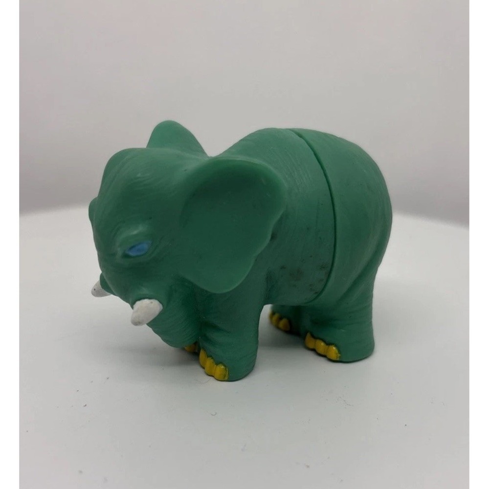 Vintage Elephant Toy Opens And Closes By Applause PWT 2" Animal Figure Plastic